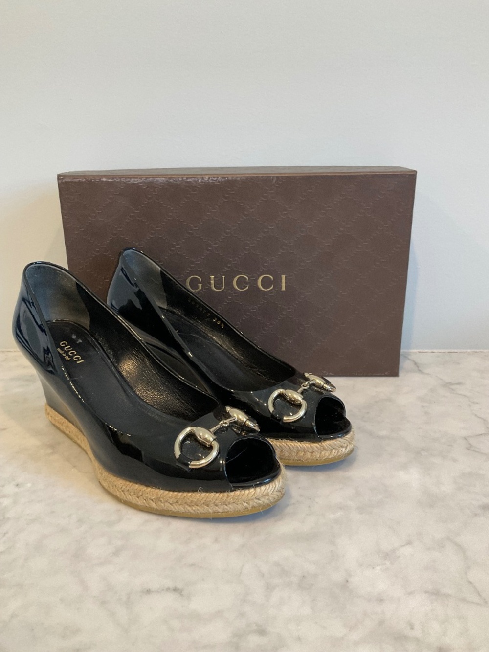 Gucci Wedge Espadrilles - 36.5